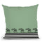 Elephants And Stripes Winter Green Throw Pillow By Monika Strigel