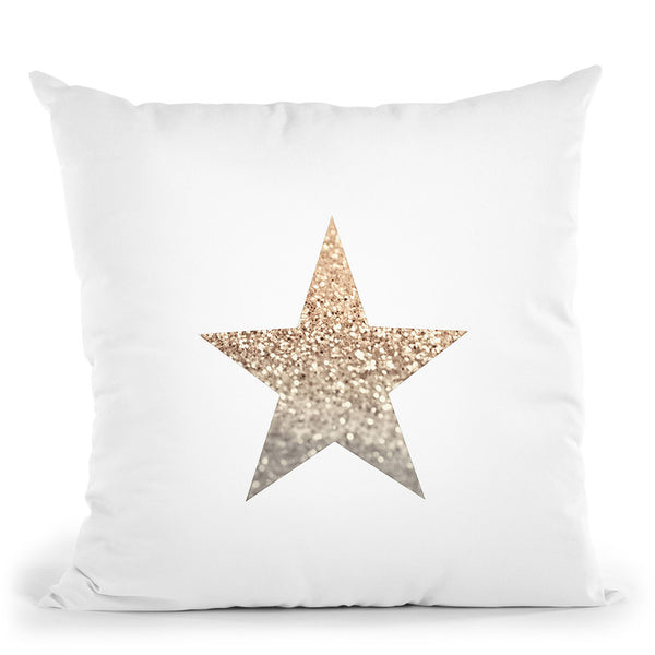 Gatsby Gold Star Throw Pillow By Monika Strigel