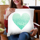 Gatsby Seafoam Heart Throw Pillow By Monika Strigel