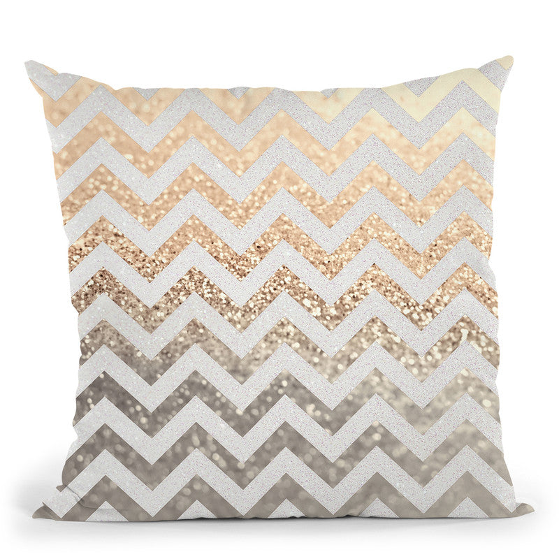 Gold And Silver Throw Pillow By Monika Strigel