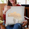 Happy Elephant Light Nude Throw Pillow By Monika Strigel