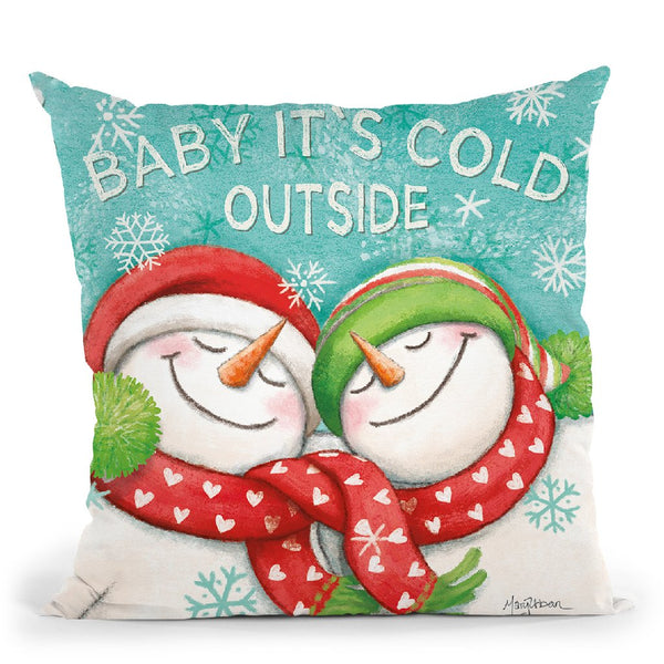 Let It Snow Vi Throw Pillow By Mary Urban