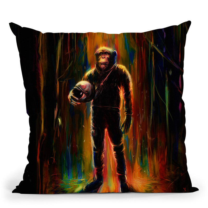 Commander Chimp Throw Pillow By Nicebleed