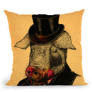 Mr Pig Throw Pillow By Nicebleed