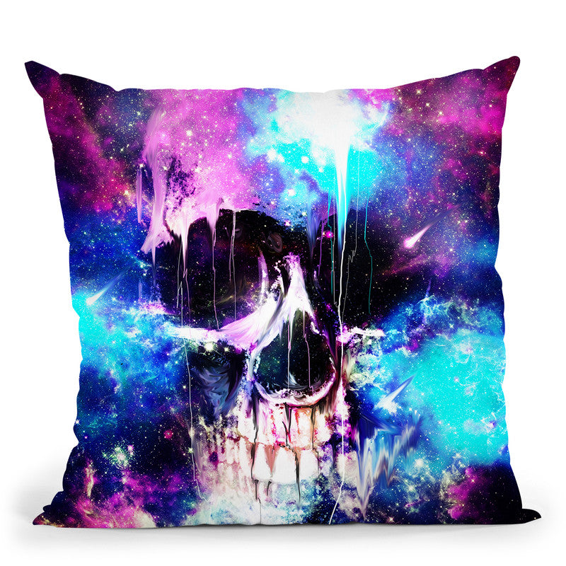 Space Skull Throw Pillow By Nicebleed