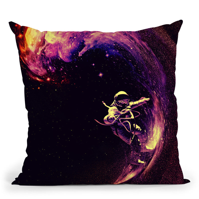 Space Surfing Throw Pillow By Nicebleed