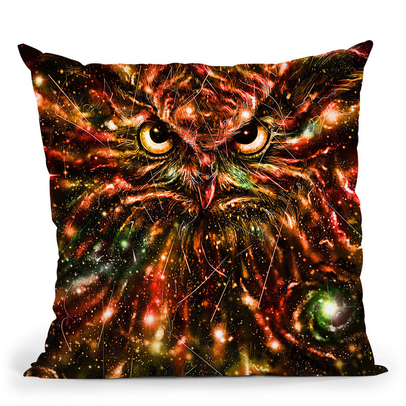 Space Owl Throw Pillow By Nicebleed