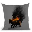 This Cat Is On Fire Throw Pillow By Nicebleed