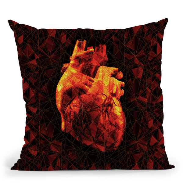 Geometric Heart Throw Pillow By Nicebleed