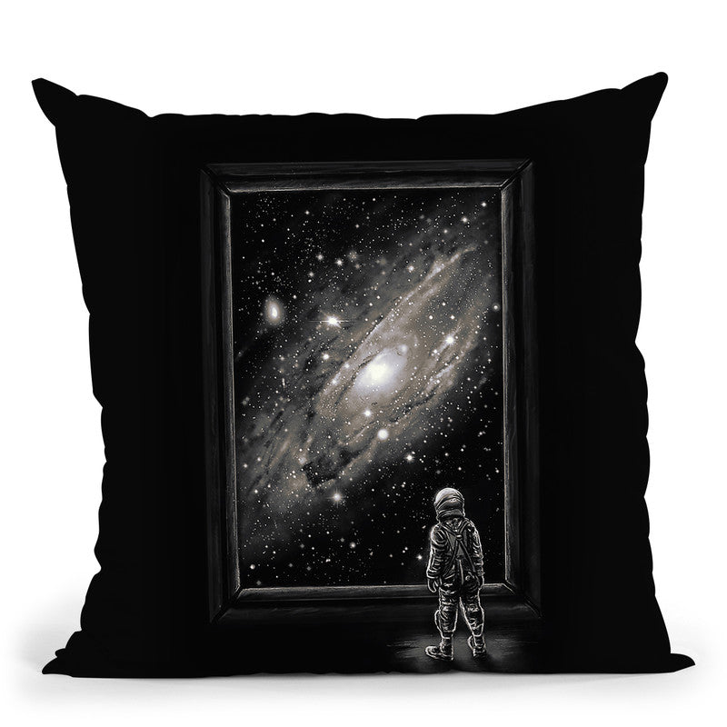 Looking Through A Masterpiece Throw Pillow By Nicebleed