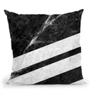 Black Striped Marble Throw Pillow By Niklas Gustafson