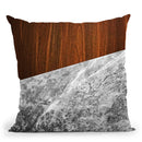 Wooden Marble Throw Pillow By Niklas Gustafson