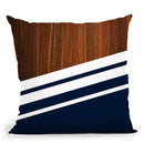 Wooden Navy Throw Pillow By Niklas Gustafson