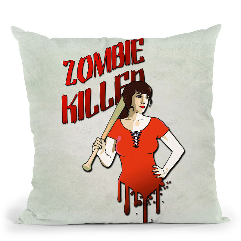 Zombie Killer Throw Pillow By Niklas Gustafson