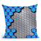 Blue Metallic Scale Throw Pillow By Niklas Gustafson