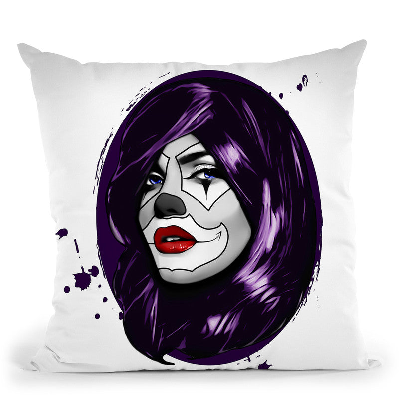 Clown Girl Throw Pillow By Niklas Gustafson