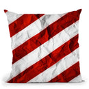 Crumbled Red Stripes Throw Pillow By Niklas Gustafson