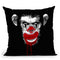 Evil Monkey Clown Throw Pillow By Niklas Gustafson