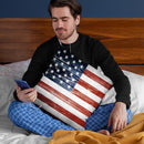 American Wooden Flag Throw Pillow By Niklas Gustafson