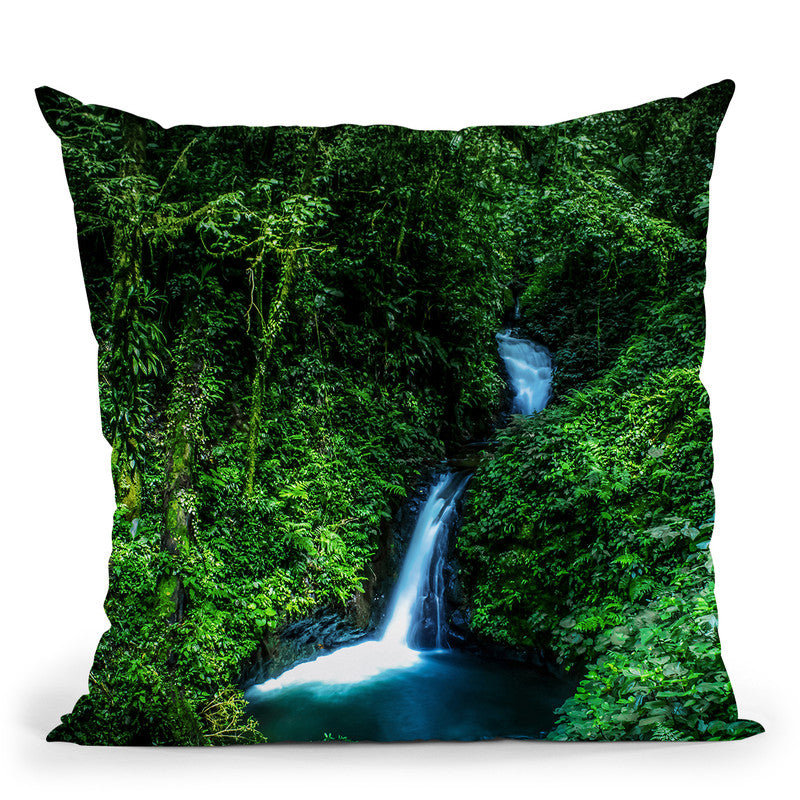 Jungle Waterfall Throw Pillow By Niklas Gustafson