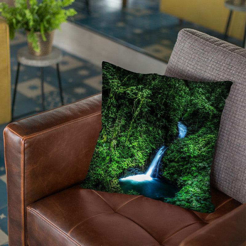 Jungle Waterfall Throw Pillow By Niklas Gustafson