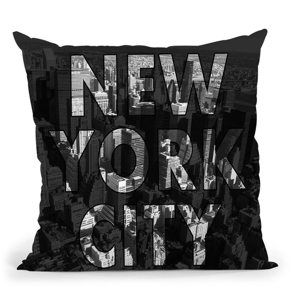 New York City - Black Throw Pillow By Niklas Gustafson
