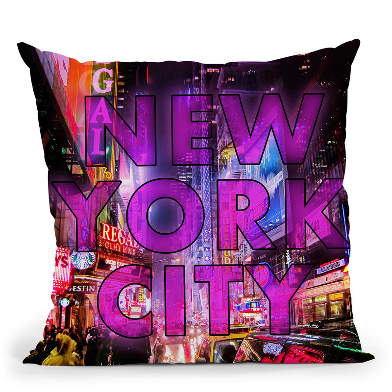New York City - Color Throw Pillow By Niklas Gustafson