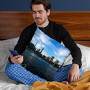 New York Skyline - Color Throw Pillow By Niklas Gustafson