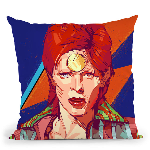 David Bowie Throw Pillow By Nikita Abakumov