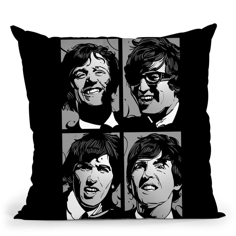 The Beatles Throw Pillow By Nikita Abakumov