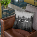 And So The Adventure Begins Morning Forest Throw Pillow By Nature Magick