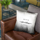 And So The Adventure Begins Misty Forest Throw Pillow By Nature Magick