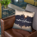 And So The Adventure Begins Forest Reflection Throw Pillow By Nature Magick