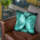 Vintage World Map Teal Green Throw Pillow By Nature Magick