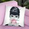 Audrey Hepburn With Bubble Gum Throw Pillow By Not Much To Say