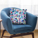 Aquatic Abstract Flowers Blue Throw Pillow By Ninola Design