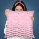 Artsy Polka Dots Pink Throw Pillow By Ninola Design