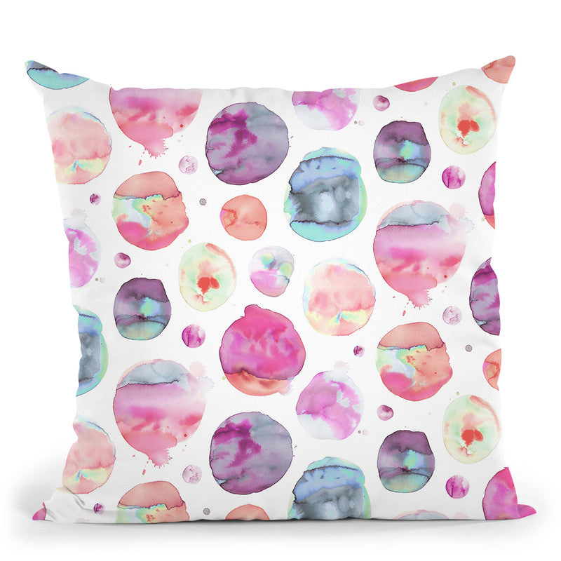 Big Watery Dots Throw Pillow By Ninola Design