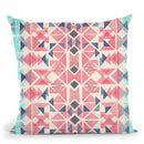 Boho Nomadic Tribal Red Pastel Throw Pillow By Ninola Design