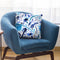 Brushstrokes Tropical Palms Blue Throw Pillow By Ninola Design