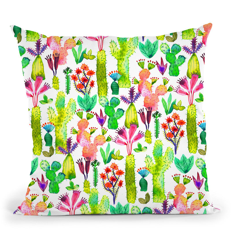 Cacti Garden Kids Throw Pillow By Ninola Design
