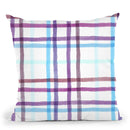 Checks Squares Watercolor Blue Throw Pillow By Ninola Design