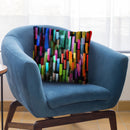 Colorful Brushstrokes Black Throw Pillow By Ninola Design