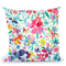 Colorful Flowers And Petals Throw Pillow By Ninola Design