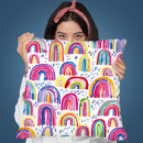 Cute Watercolor Rainbows Throw Pillow By Ninola Design