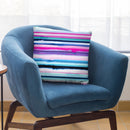 Degrade Stripes Watercolor Pink Blue Throw Pillow By Ninola Design