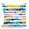 Gradient Watercolor Lines Blue Throw Pillow By Ninola Design