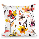 Ink Watercolor Flowers Yellow Throw Pillow By Ninola Design