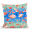 Pink Flamingo Throw Pillow By Ninola Design