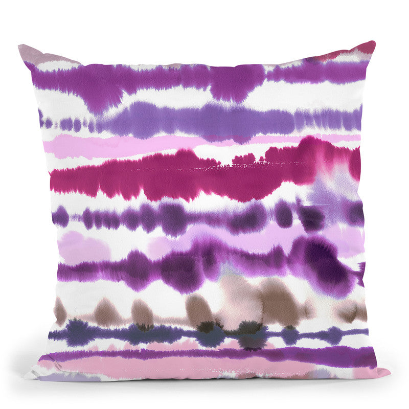 Soft Nautical Watercolor Lines Pink Throw Pillow By Ninola Design